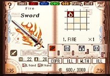 The Sword page and the 4 hot-swap code slots